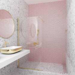 Orabella Serena Brushed Gold H185 100 cm - Καμπίνα ελεύθερης τοποθέτησης με βραχίο&n