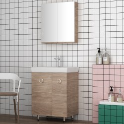 Orabella Vanity 65 Long - Έπιπλο Μπάνιου Επιδαπέδιο με πορσελάνινο νιπ&t