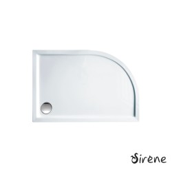 Ντουζιέρα Ημικυκλική Ακρυλική 120x80 δεξιά Extra-Flat Φ90 Sirene White