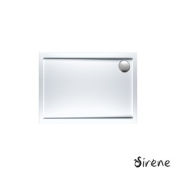 Ντουζιέρα Ακρυλική Παραλληλόγραμμη 100x70 extra-flat Φ90 Sirene White