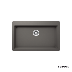 Νεροχύτης Κουζίνας Γρανίτη Mono 83,8x53 Schock Cristadur Silverstone Granite