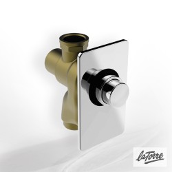 Χρονιζόμενο Εντοιχισμένο Φλουσόμετρο 3/4'' La Torre Chrome