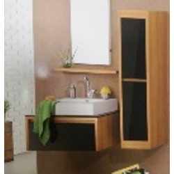 ΕΠΙΠΛΟ ΜΠΑΝΙΟΥ 90x201 εκ. ΧΩΡΙΣ ΝΙΠΤΗΡΑ OAK PEARL/BLACK -