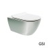 Λεκάνη Κρεμαστή Pura/55 Swirlflush με κάλυμμα MS86SC Super Slim Soft Close, GSI Platinum/White