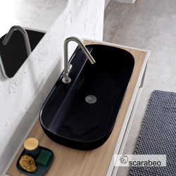 ΝΙΠΤΗΡΑΣ GLAM76/R 76x38 (1 οπή) SCARABEO ARDESIA (BLACK MATT)