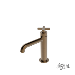 Μπαταρία Νιπτήρα με Βαλβίδα Clic-Clac Εlle Cross La Torre Antique Brass
