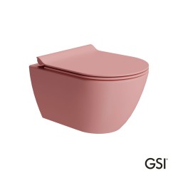Λεκάνη Κρεμαστή Pura/50 Swirlflush με κάλυμμα MS86SC Super Slim Soft Close, GSI Blush Matt