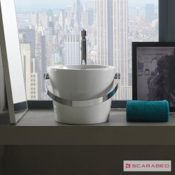 Νιπτήρας Πορσελάνης Bucket Φ30 Scarabeo White