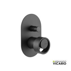 Μίκτης Εντοιχισμού 2 Εξόδων Halo Vicario Black Matt