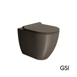 Λεκάνη Υψηλής Πίεσης Πισωστόμια Pura/55 Swirlflush με κάλυμμα Super Slim Soft Close MS86SC, GSI Bistro