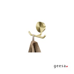 Άγκιστρο μπάνιου διπλό 4,6εκ. OPAL Geesa Inox PVD Brushed Gold