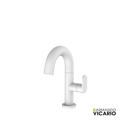 Μπαταρία Νιπτήρα με Βαλβίδα Clic-Clac Slim Vicario White Matt