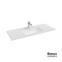 Νιπτήρας Πορσελάνης Flat 121,5x46,5 (1 οπή) Bianco Ceramica White