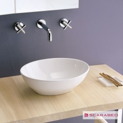 Νιπτήρας Πορσελάνης Ovo 41x33,5 Scarabeo White