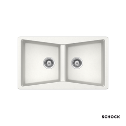 Νεροχύτης Κουζίνας Γρανίτη City 86x50 Schock Cristalite SuperWhite Granite
