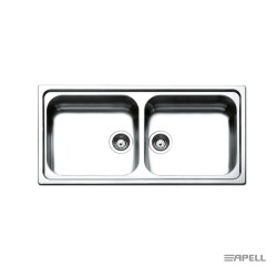 Νεροχύτης Κουζίνας Ανοξείδωτος Linear 100x50 Αpell Inox Λείο