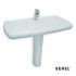 ΝΙΠΤΗΡΑΣ PEBBLE 100x48 εκ. SEREL WHITE