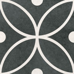 Πλακάκι RETRO Flor Black KARAG 30x30cm